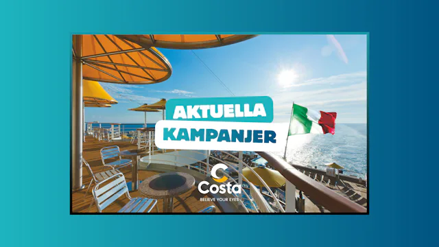 Costa Cruises aktuella kampanjer hos Kryssningar.se